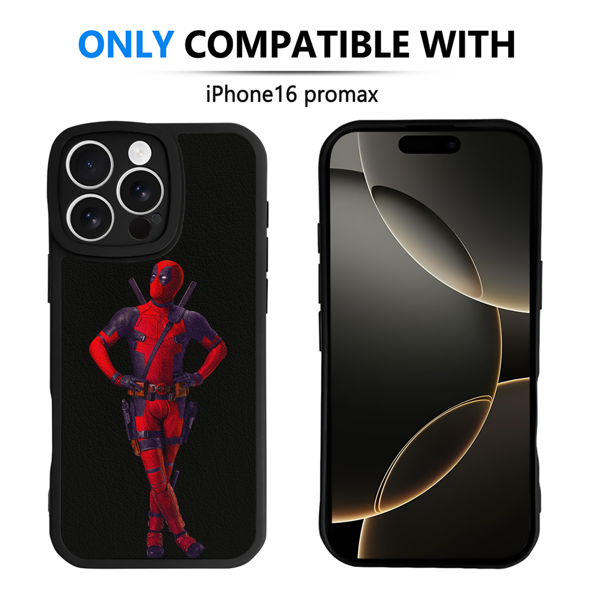 （画像用） Deadpool デッドプール 【iPhone 16シリーズ対応】シリコンスマホケース（レザー調） 材質：シリコン